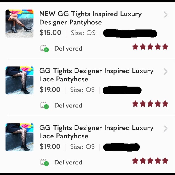 NEW GG Tights Inspired Luxury Designer Pantyhose - Picture 5 of 6